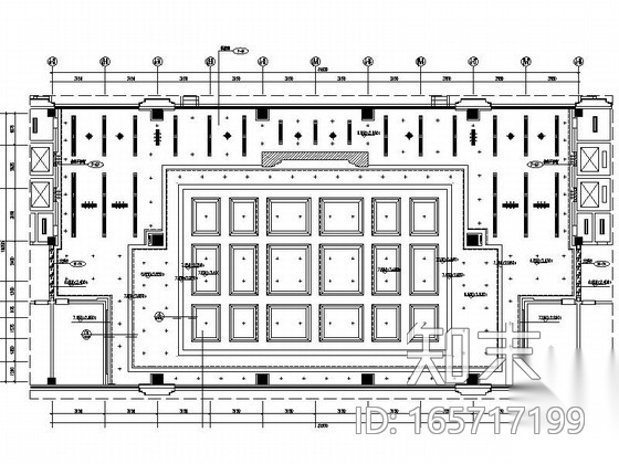 [江西]庄重大气办公楼大堂设计CAD施工图cad施工图下载【ID:165717199】