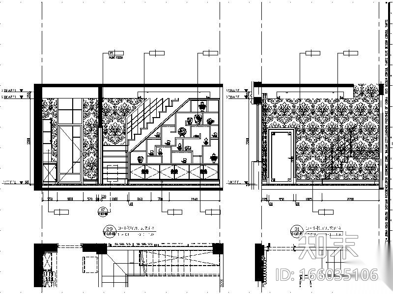 [大连]现代精装别墅设计施工图cad施工图下载【ID:166035106】