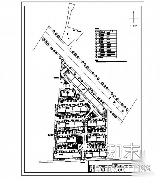 某小区绿化种植设计图cad施工图下载【ID:166311199】
