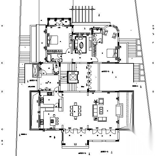 深圳某二层独立别墅建筑初步方案图cad施工图下载【ID:149918148】