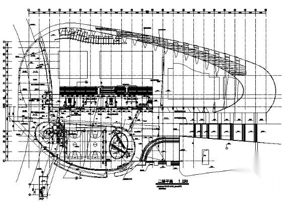 南京某游泳馆建筑方案图cad施工图下载【ID:165936147】