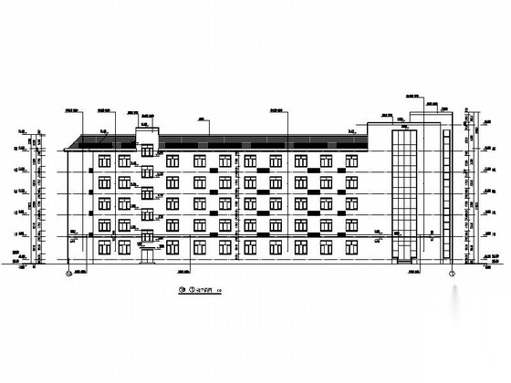 [德州]某儿童福利院五层公寓建筑施工图cad施工图下载【ID:160719185】