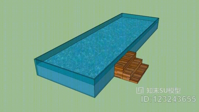 现代温泉池SU模型下载【ID:123243655】