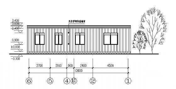 钢结构小饭店建筑、结构施工图cad施工图下载【ID:151654199】