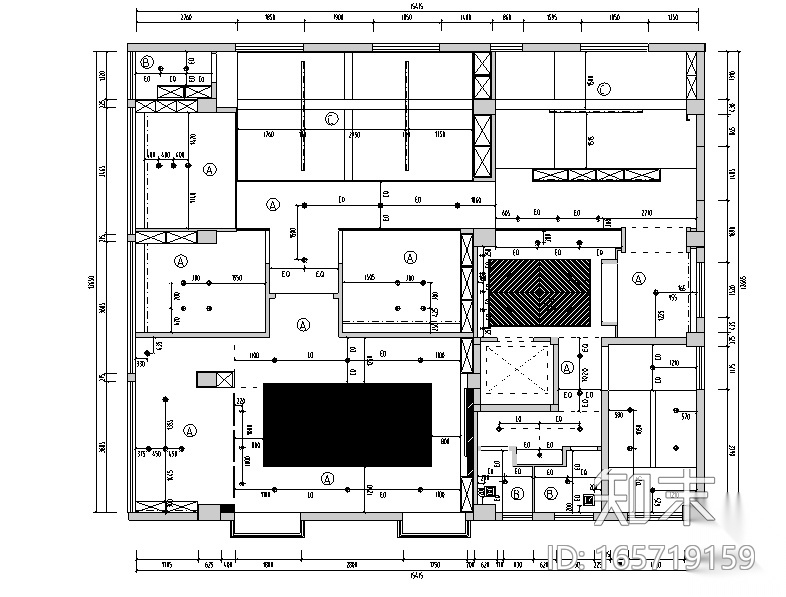 现代中式390平米平潭典当行设计施工图（附效果图）cad施工图下载【ID:165719159】