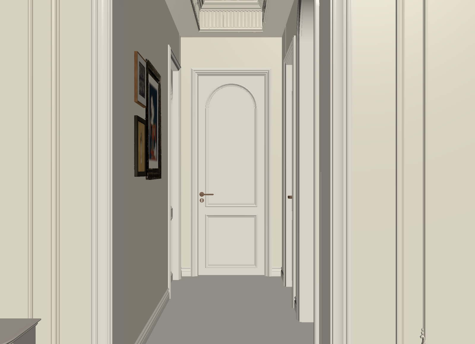 奶油玄关3D模型下载【ID:1214979108】
