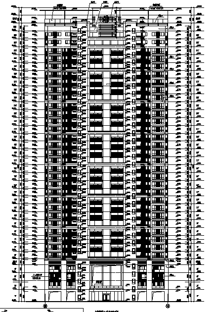 高层塔式住宅建筑施工图（含水暖电全专业图纸）cad施工图下载【ID:149558187】