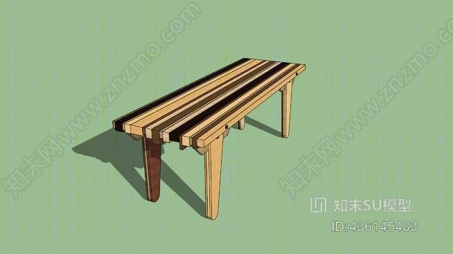 木桌SU模型下载【ID:436145483】