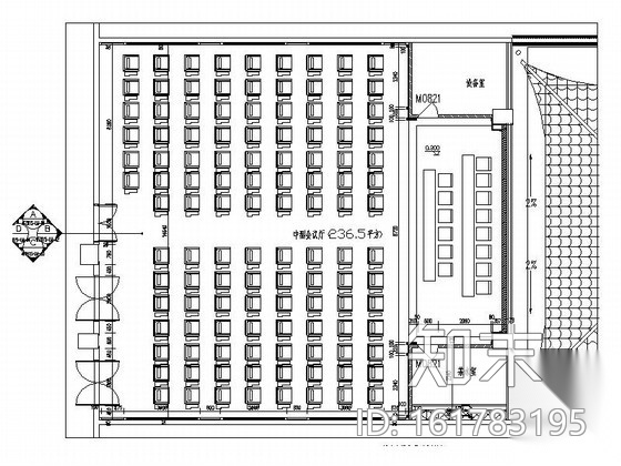 [江西]高档四星级酒店中式风格中小会议室装修施工图（含...cad施工图下载【ID:161783195】