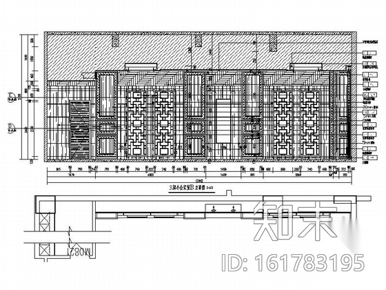 [江西]高档四星级酒店中式风格中小会议室装修施工图（含...cad施工图下载【ID:161783195】