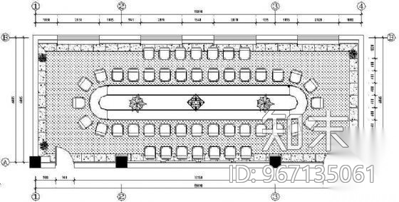 某大会议室装修图cad施工图下载【ID:967135061】
