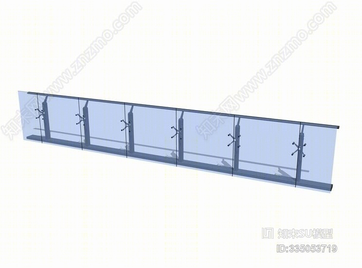 玻璃栏杆SU模型下载【ID:335053719】