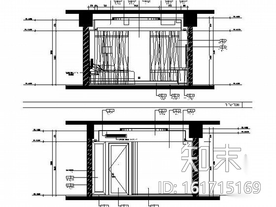 [温州]某大酒店无障碍客房装修图cad施工图下载【ID:161715169】