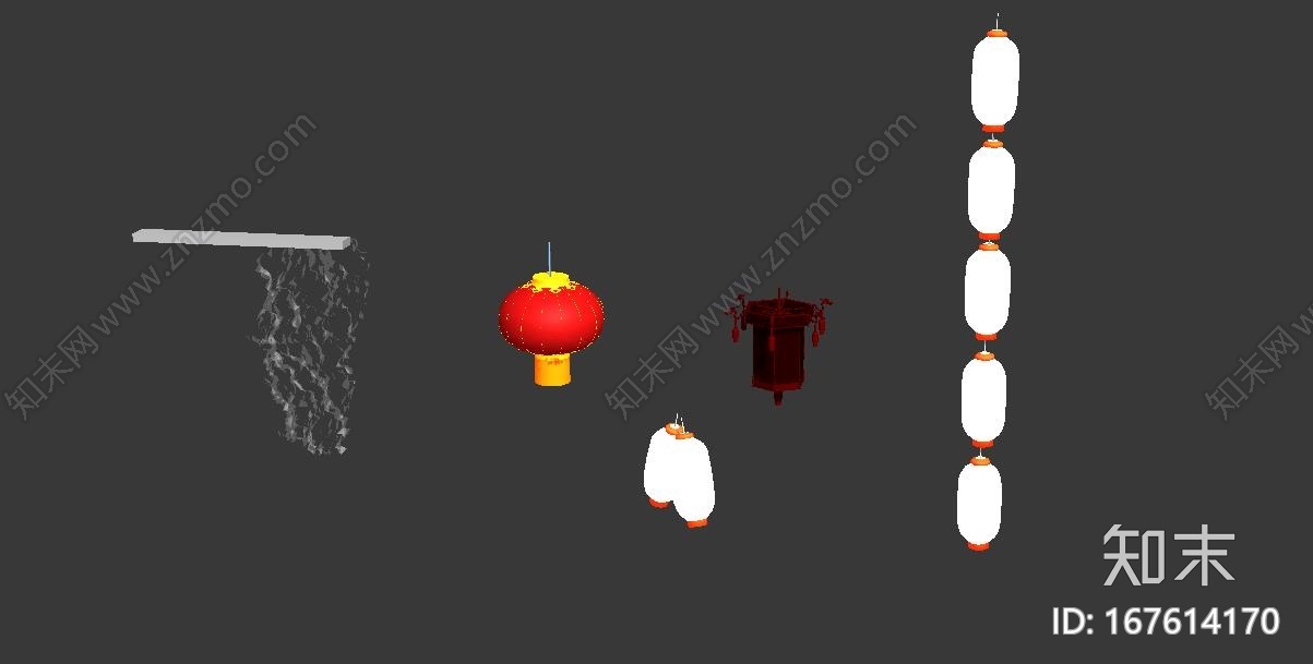 灯笼（收集的几个灯笼）CG模型下载【ID:167614170】