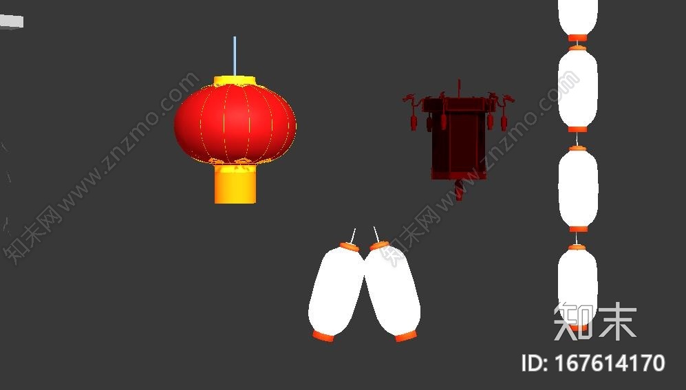 灯笼（收集的几个灯笼）CG模型下载【ID:167614170】
