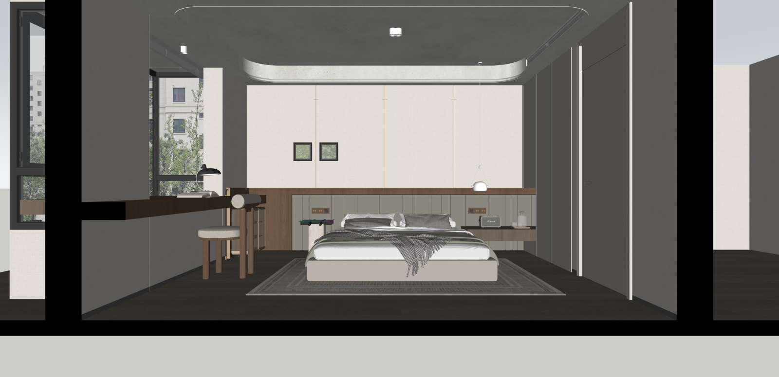 现代家居卧室SU模型下载【ID:1215931813】