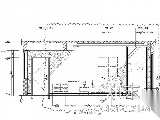 [广东]某商品房小户型两居室施工图6期cad施工图下载【ID:161917149】