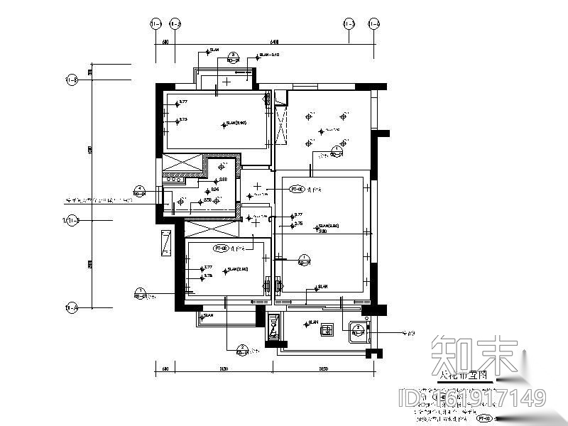 [广东]某商品房小户型两居室施工图6期cad施工图下载【ID:161917149】