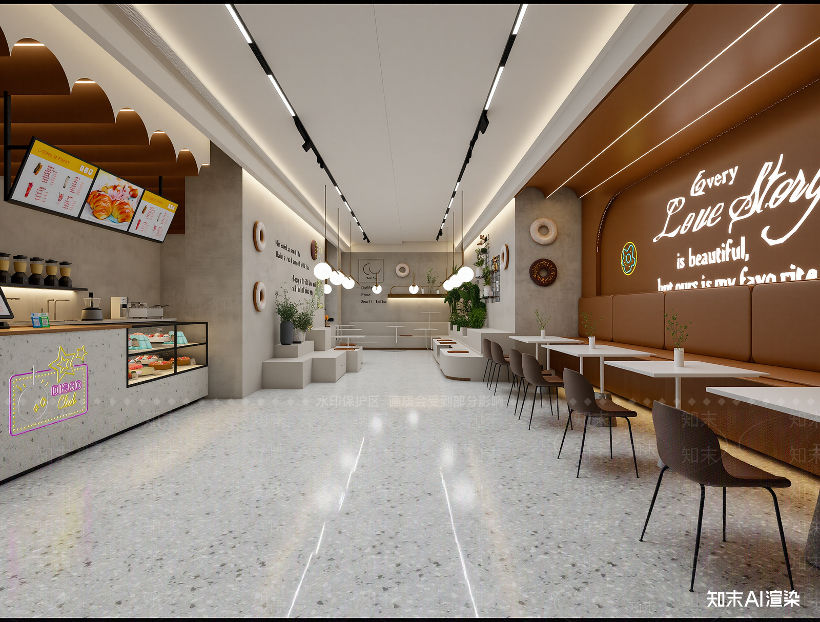 现代甜品面包店3D模型下载【ID:1214130102】