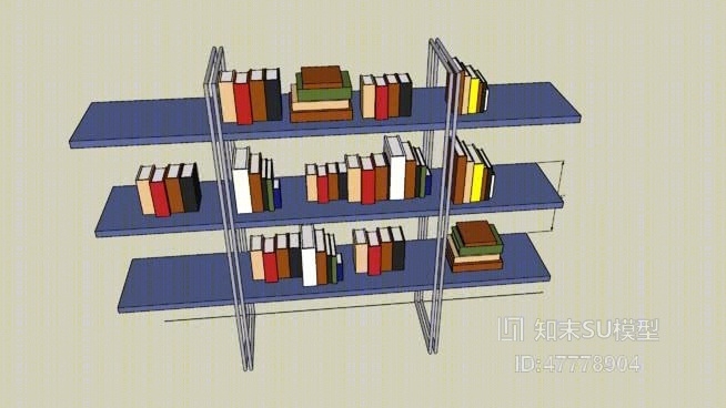 书架SU模型下载【ID:47778904】