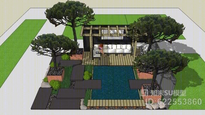 展览摊位huibelco”tuinideeSU模型下载【ID:622553860】
