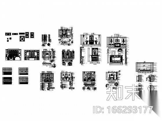 欧式壁炉CAD大样图下载cad施工图下载【ID:166293177】