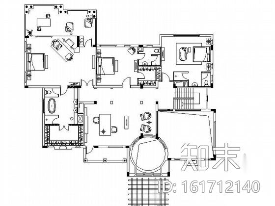 [广州]意大利式高贵典雅别墅室内设计CAD施工图cad施工图下载【ID:161712140】