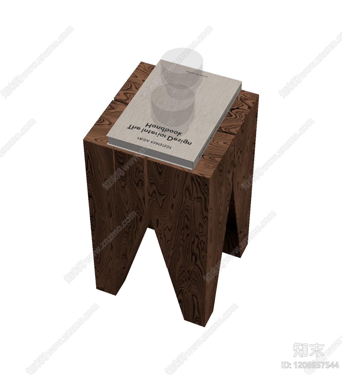 木纹造型凳具书本3D模型下载【ID:1206957544】