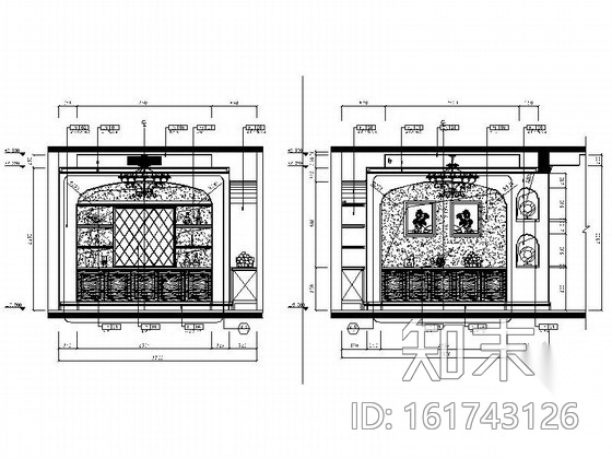 欧式风格双层别墅样板房装修图cad施工图下载【ID:161743126】