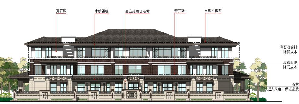 [深圳]简欧风格低多层别墅及花园洋房建筑设计方案文本cad施工图下载【ID:165608116】