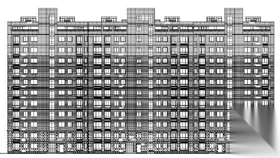 某十一层住宅楼建筑方案图cad施工图下载【ID:149852144】