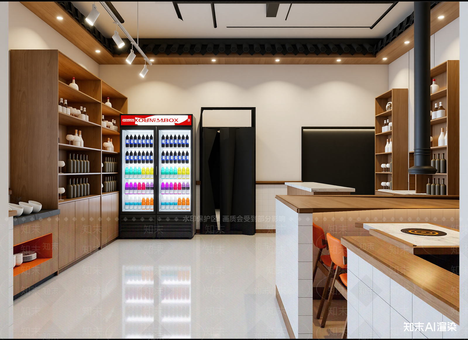 现代奶茶店3D模型下载【ID:1214718088】