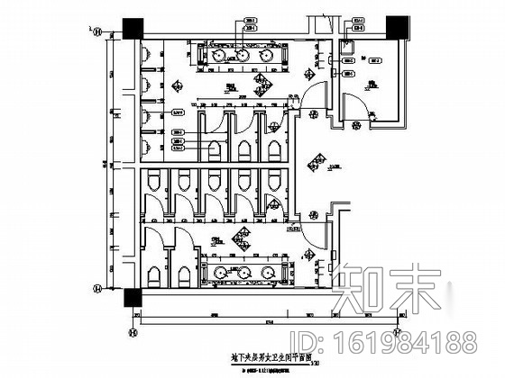 酒店地下夹层男女卫生间施工图施工图下载【ID:161984188】