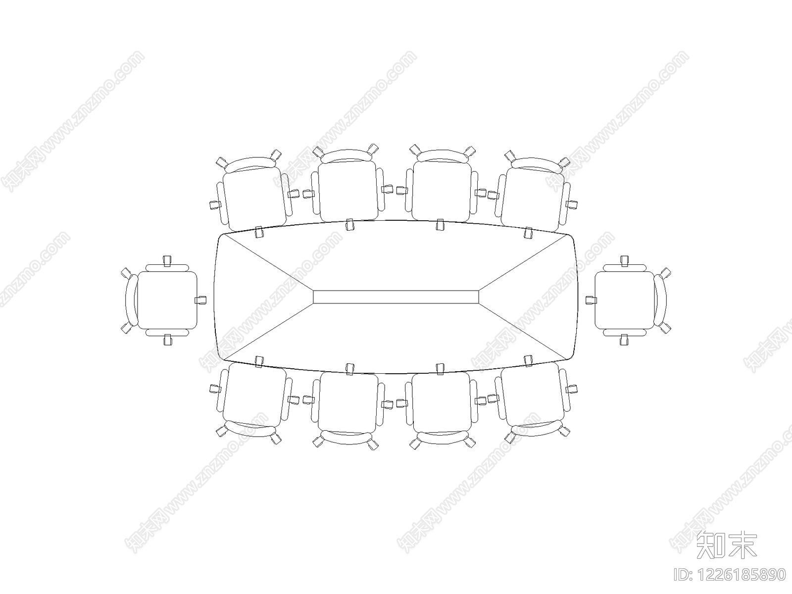 桌椅cad施工图下载【ID:1226185890】