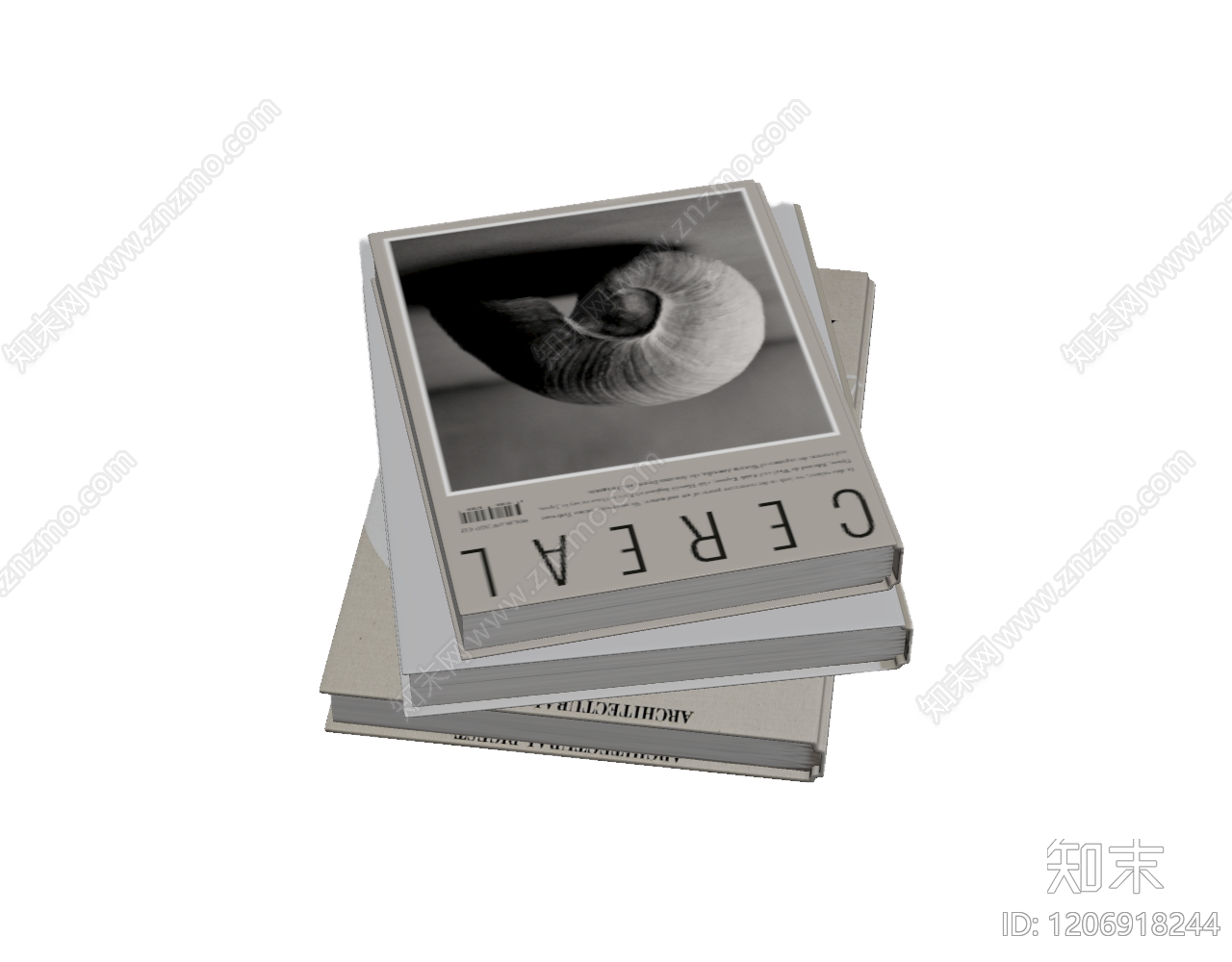 堆叠书籍装饰组合3D模型下载【ID:1206918244】