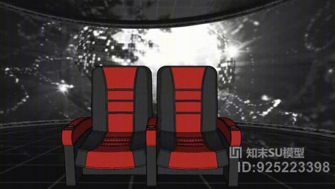 电影院座位SU模型下载【ID:925223398】