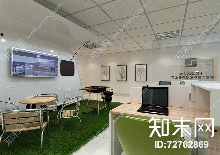 现代白色办公室3D模型下载【ID:72762869】