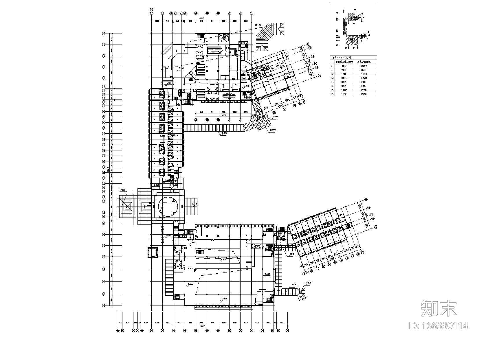 东莞六层现代花园酒店建筑工程项目施工图cad施工图下载【ID:166330114】