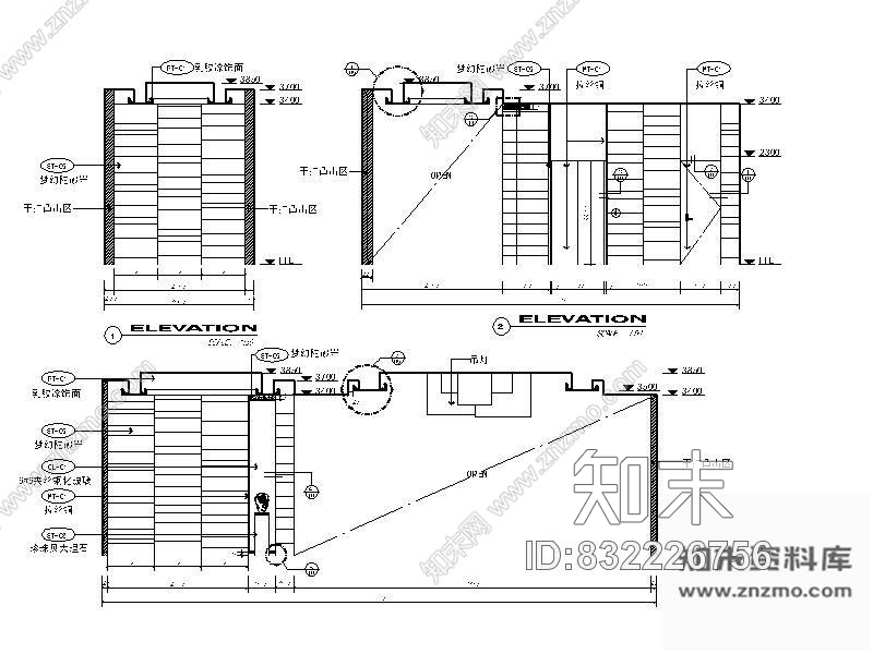 图块/节点大堂立面图cad施工图下载【ID:832226756】