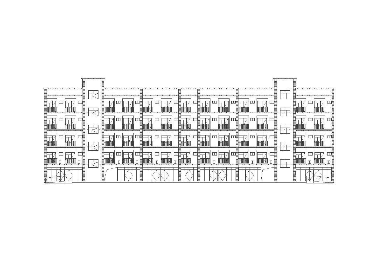 [贵州]36班现代风格高级中学建筑设计施工图（CAD）cad施工图下载【ID:165931114】