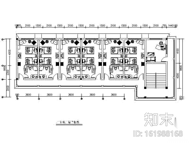 某知名酒店客房装修图cad施工图下载【ID:161988168】