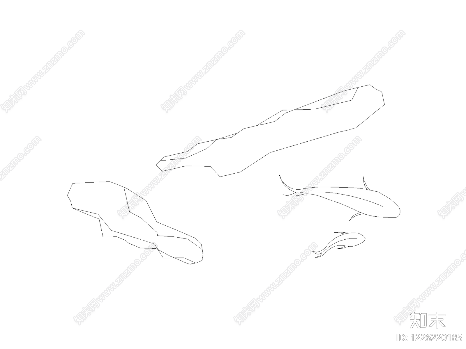 现代,极简绿植CAD图纸
