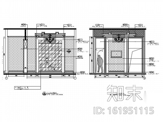 [天津]特色豪华五星级婚宴酒店包间施工图（含效果）cad施工图下载【ID:161951115】