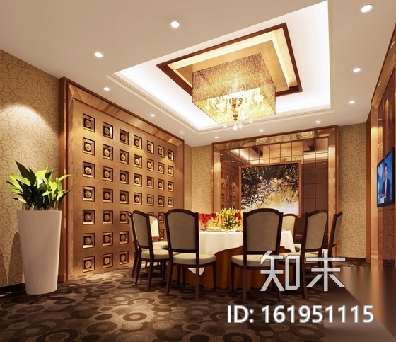 [天津]特色豪华五星级婚宴酒店包间施工图（含效果）cad施工图下载【ID:161951115】