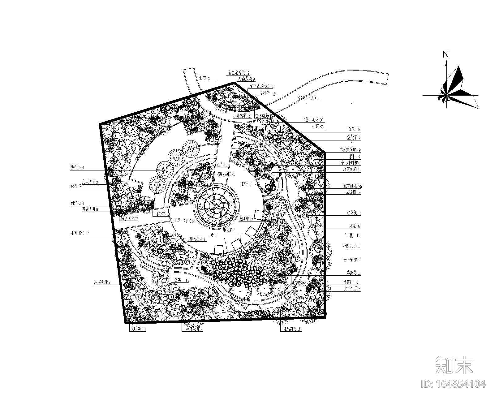 某社区公园景观设计施工图施工图下载【ID:164854104】