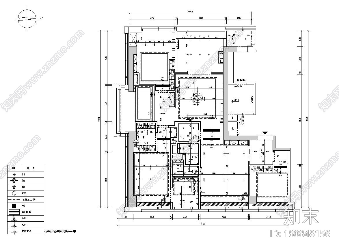 杭州现代220m²现代极简样板间施工图+水电图施工图下载【ID:180848156】