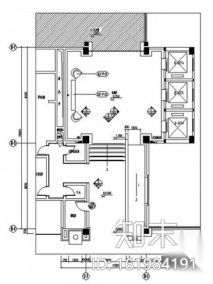 主题酒店首层电梯厅施工图施工图下载【ID:161984191】
