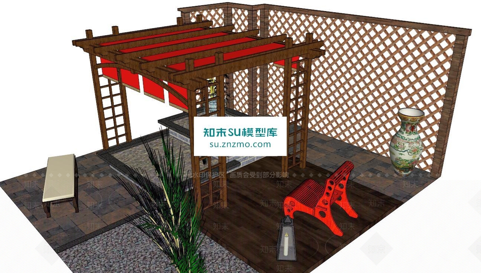 私家园林SU模型下载【ID:163894112】