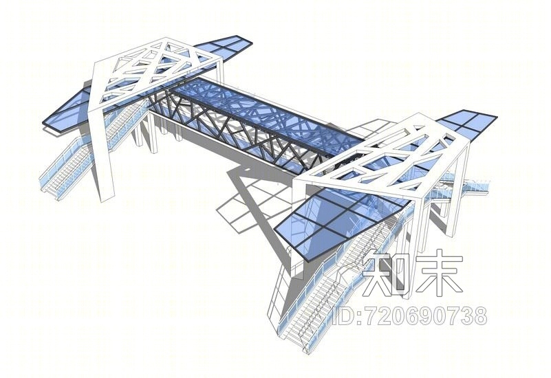 人行天桥SU模型下载【ID:720690738】