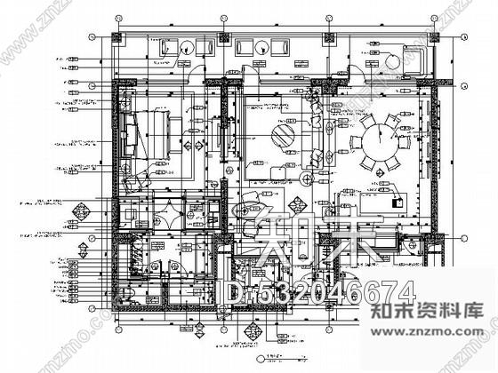 施工图海南某银行办公楼豪华套房室内装修图施工图下载【ID:532046674】